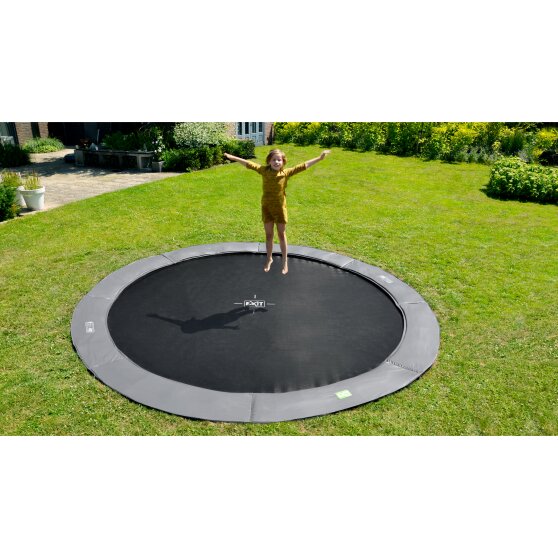EXIT InTerra groundlevel trampoline ø366cm - groen