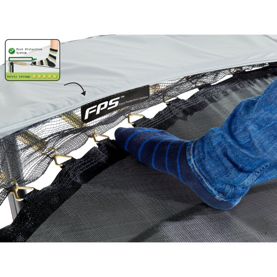 EXIT Elegant Premium trampoline complete set 244x427cm - zwart