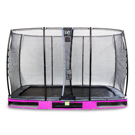 EXIT Elegant inground trampoline 244x427cm met Economy veiligheidsnet - paars