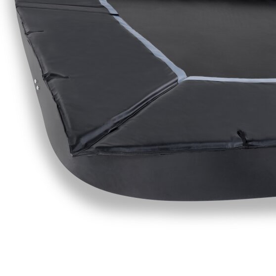 EXIT Dynamic groundlevel trampoline 305x519cm met Freezone veiligheidstegels - zwart