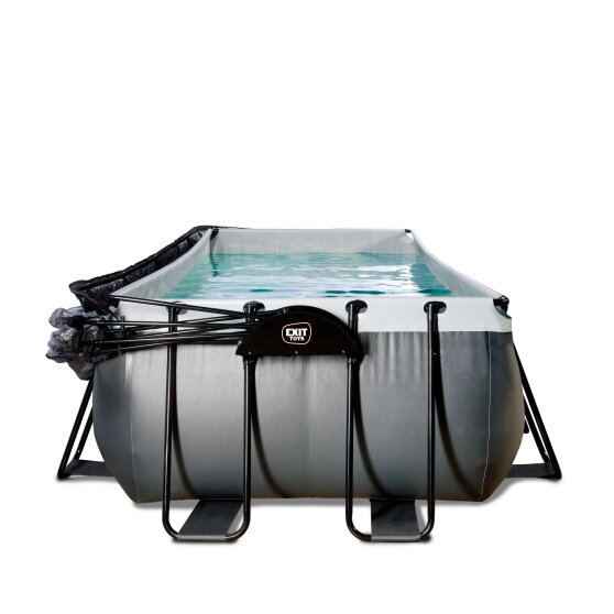 EXIT Black Leather Zwembad 540x250cm met Filterpomp & Overkapping