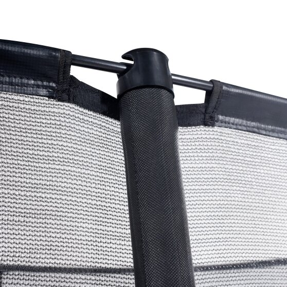 EXIT Dynamic groundlevel trampoline 275x458cm met veiligheidsnet - zwart
