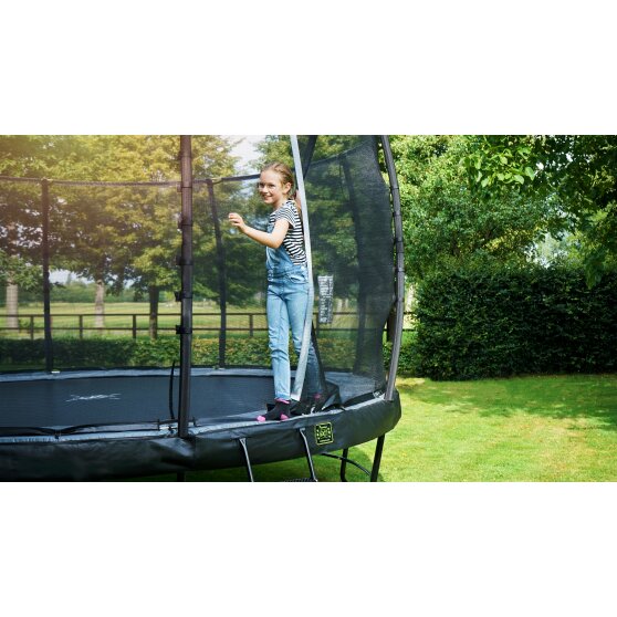 EXIT Elegant trampoline ø427cm met Economy veiligheidsnet - zwart