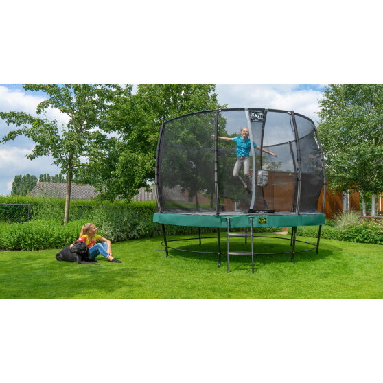 EXIT Elegant Premium trampoline complete set ø366cm - groen