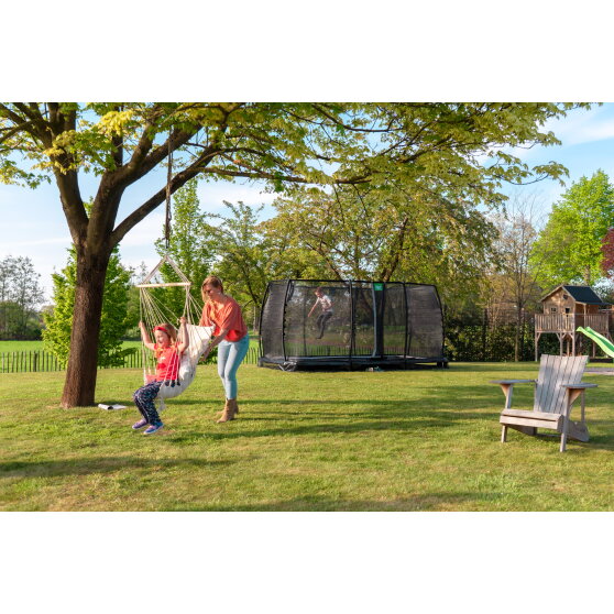 EXIT Allure Premium inground trampoline 244x427cm - zwart