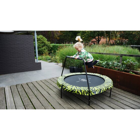 EXIT Tiggy junior trampoline met beugel ø140cm - zwart/groen