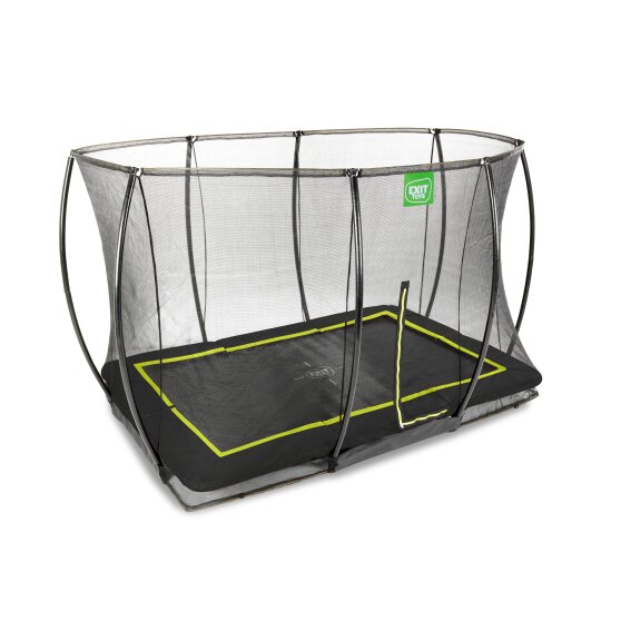 EXIT Silhouette inground trampoline 214x305cm met veiligheidsnet - zwart