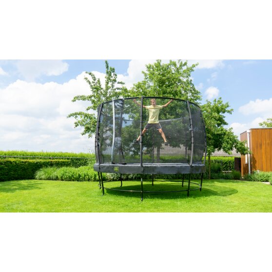 EXIT Elegant trampoline ø253cm met Economy veiligheidsnet - zwart