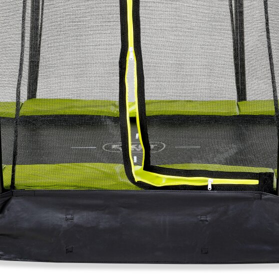 EXIT Silhouette inground trampoline 153x214cm met veiligheidsnet - groen