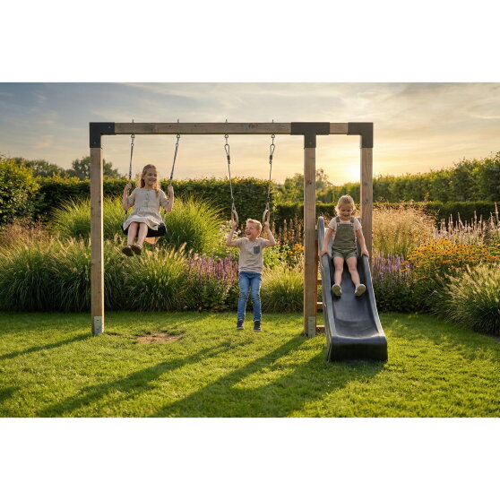 EXIT Linea Robust 110 schommel met glijbaan