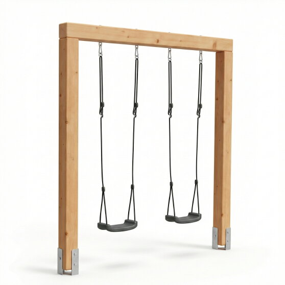 EXIT Linea Massiv 140 dubbele houten schommel
