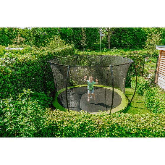 EXIT Silhouette inground trampoline ø366cm met veiligheidsnet - groen