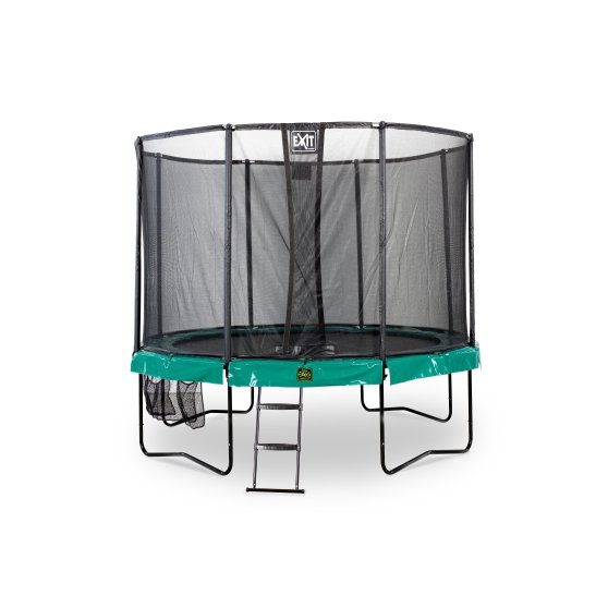 10.71.10.00-exit-supreme-trampoline-o305cm-met-ladder-en-schoenenzak-groen