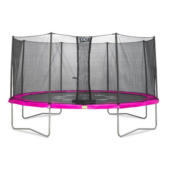EXIT Twist trampoline ø427cm - roze/grijs