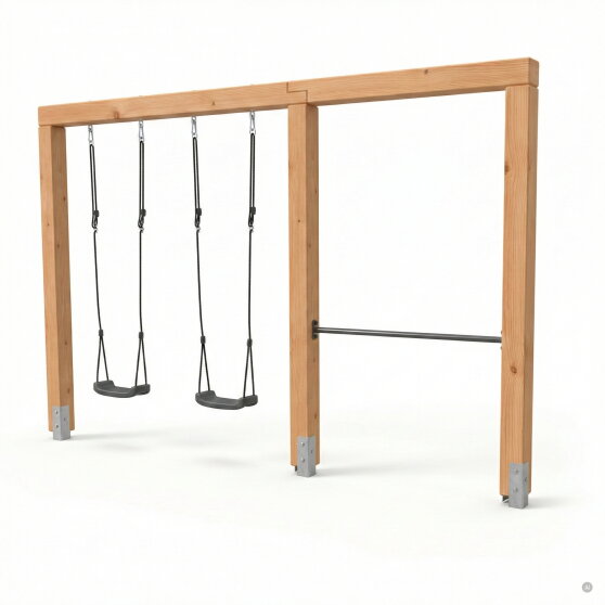 EXIT Linea Massiv 140 dubbele schommel met rek