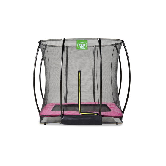 EXIT Silhouette inground trampoline 153x214cm met veiligheidsnet - roze