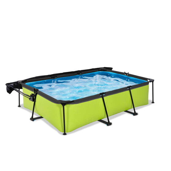 EXIT Lime zwembad 300x200x65cm met filterpomp en schaduwdoek - groen