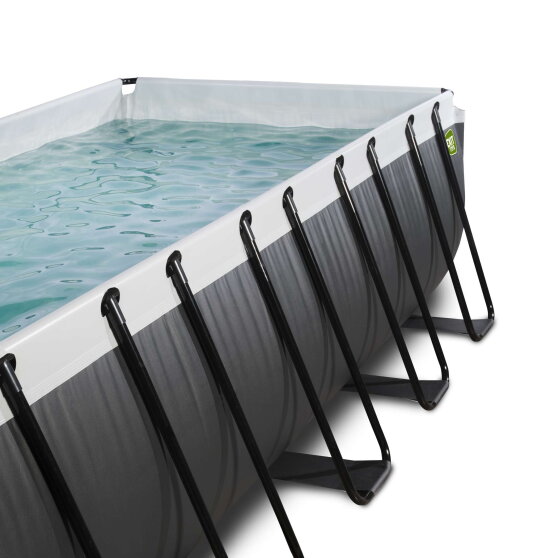 EXIT Black Leather Zwembad 540x250x100cm met Overkapping