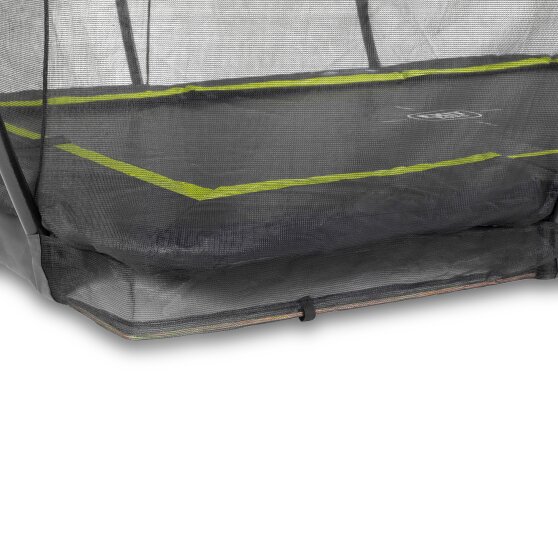 EXIT Silhouette inground trampoline 244x366cm met veiligheidsnet - zwart