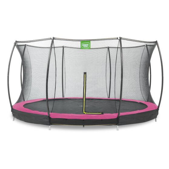EXIT Silhouette inground trampoline ø427cm met veiligheidsnet - roze