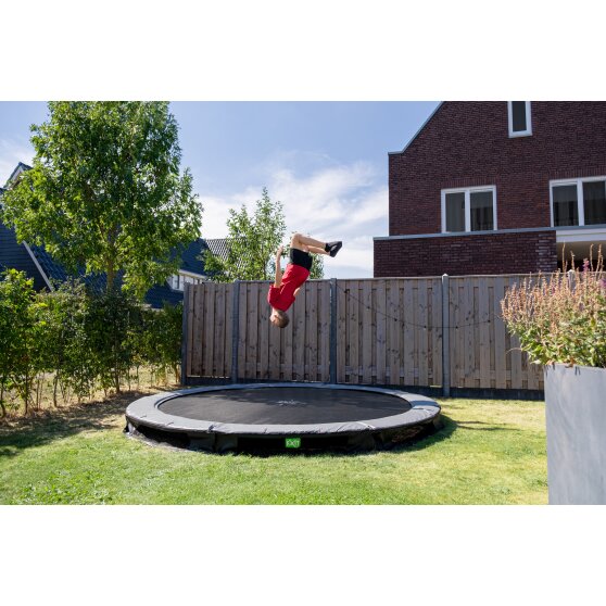EXIT Elegant Premium inground sports trampoline ø427cm - zwart