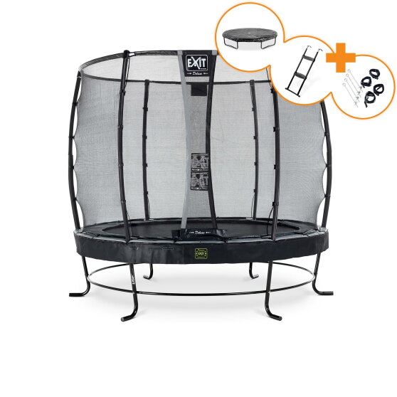 EXIT Elegant Premium trampoline complete set ø253cm - zwart