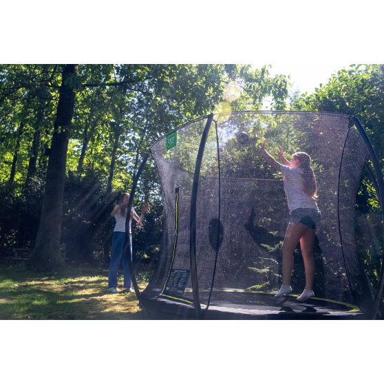 EXIT Silhouette inground trampoline ø305cm met veiligheidsnet - zwart