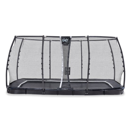 EXIT Supreme groundlevel trampoline 244x427cm met veiligheidsnet - zwart