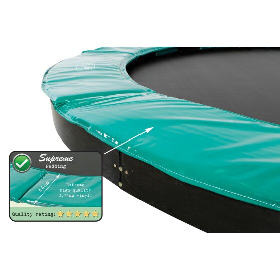 EXIT Supreme groundlevel trampoline ø366cm - groen