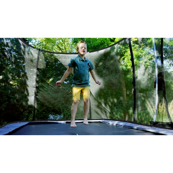 EXIT Elegant Premium trampoline 244x427cm met Deluxe veiligheidsnet - blauw