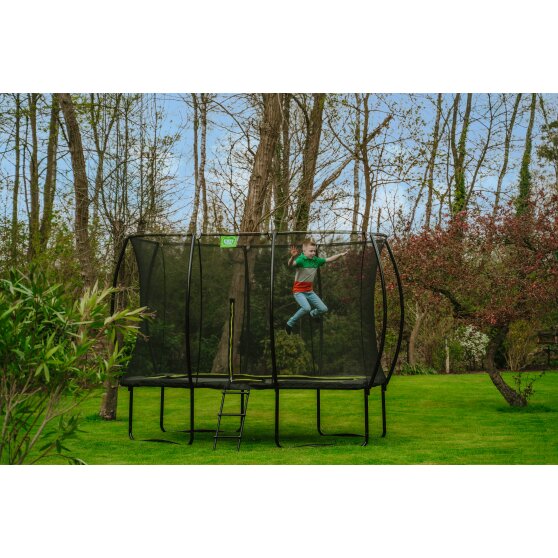 EXIT Silhouette trampoline 244x366cm met ladder - zwart