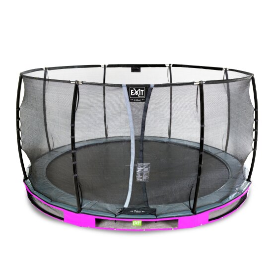 EXIT Elegant Premium inground trampoline ø427cm met Deluxe veiligheidsnet - paars
