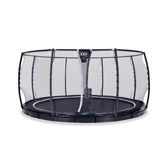 EXIT Supreme groundlevel trampoline ø366cm met veiligheidsnet - zwart