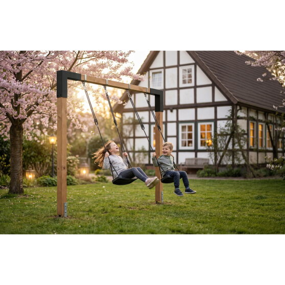 EXIT Linea 85 dubbele houten schommel