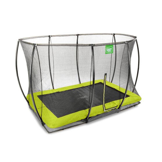 EXIT Silhouette inground trampoline 214x305cm met veiligheidsnet - groen