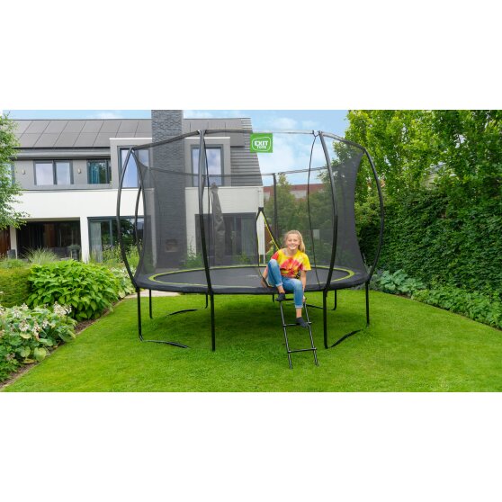 EXIT Silhouette trampoline ø244cm met ladder - zwart