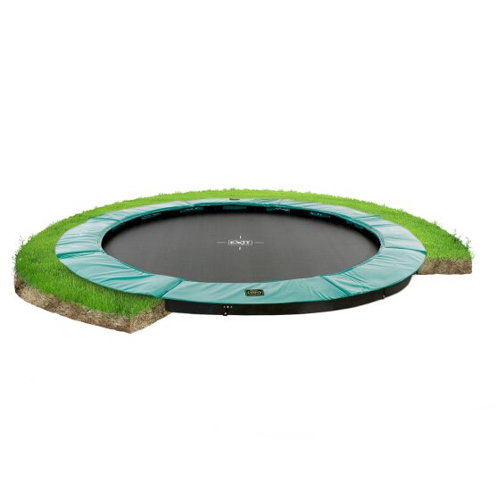 EXIT Supreme groundlevel trampoline ø427cm - groen