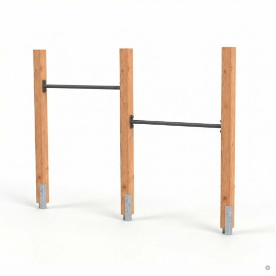 EXIT Linea 85 dubbel houten duikelrek | Douglashout