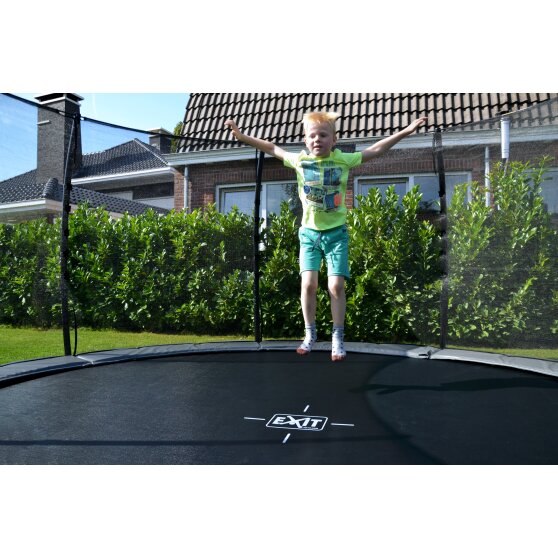 EXIT Elegant Premium inground trampoline ø305cm met Deluxe veiligheidsnet - rood
