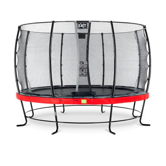 EXIT Elegant trampoline ø366cm met Economy veiligheidsnet - rood