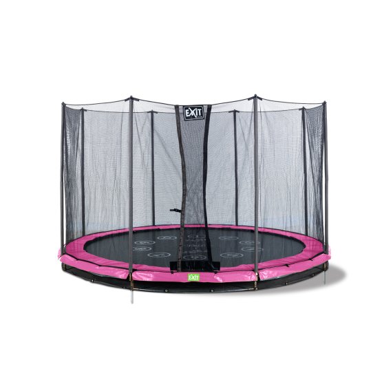 12.72.10.01-exit-twist-inground-trampoline-o305cm-met-veiligheidsnet-roze-grijs