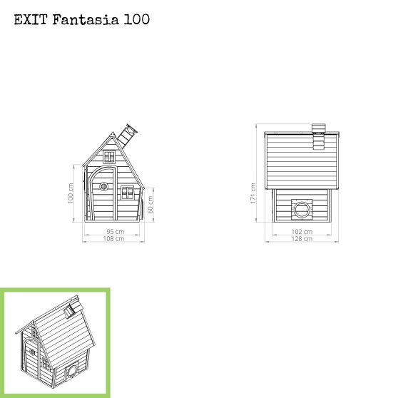 EXIT Fantasia 100 houten speelhuis - naturel