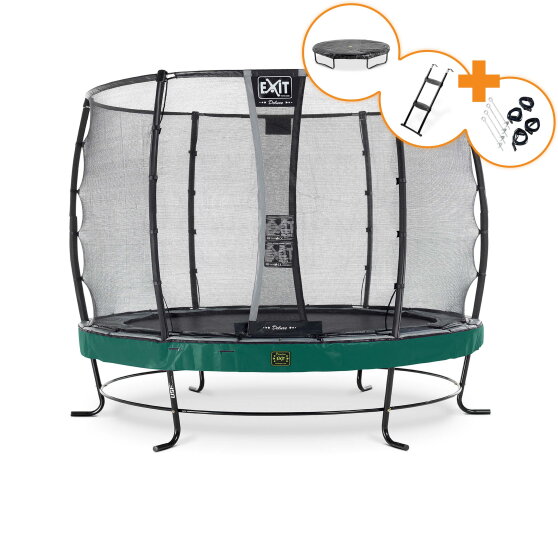 EXIT Elegant Premium trampoline complete set ø305cm - groen