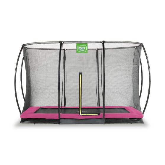 EXIT Silhouette inground trampoline 214x305cm met veiligheidsnet - roze