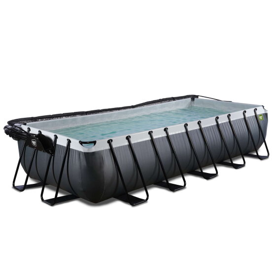 EXIT Black Leather Zwembad 540x250x100cm met Overkapping