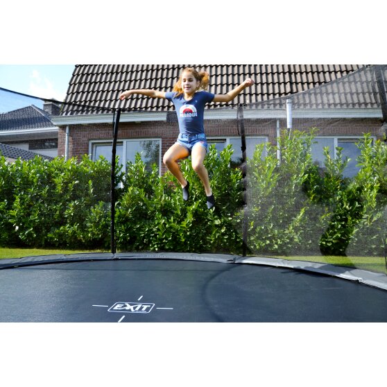 EXIT Elegant inground trampoline ø305cm met Economy veiligheidsnet - rood