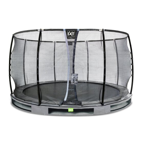 EXIT Elegant Premium inground trampoline ø366cm met Deluxe veiligheidsnet - grijs