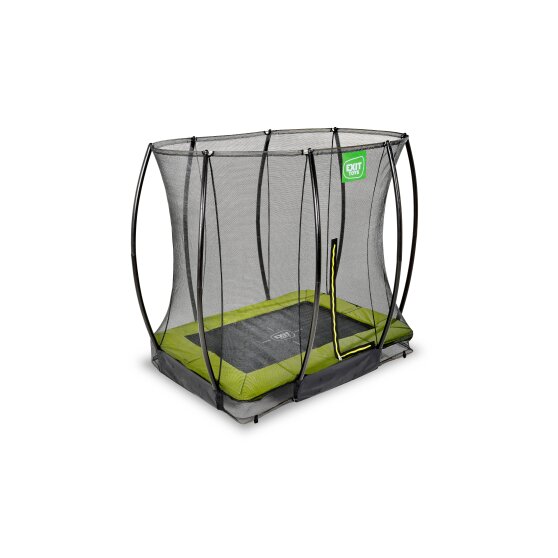 EXIT Silhouette inground trampoline 153x214cm met veiligheidsnet - groen