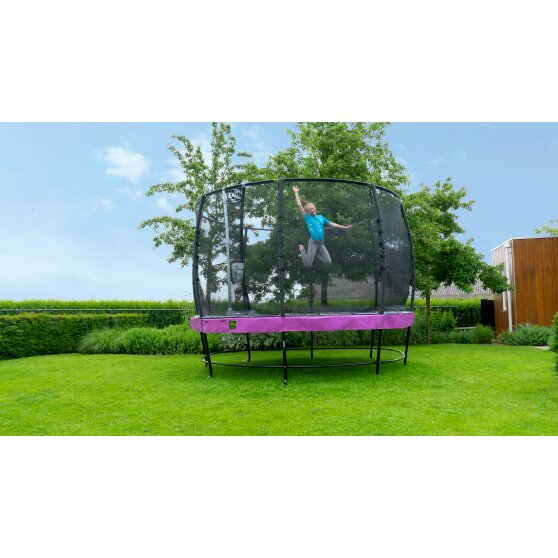 EXIT Elegant Premium trampoline ø366cm met Deluxe veiligheidsnet - paars