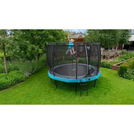 EXIT Elegant trampoline ø427cm met Economy veiligheidsnet - blauw